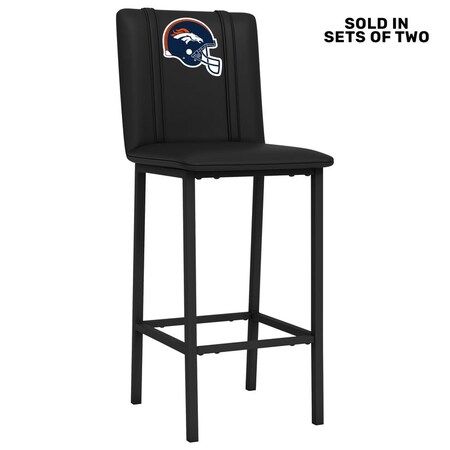Dreamseat Bar Stool 500 with Denver Broncos Helmet Logo, 2PK XZ500BSDBLK-PSNFL20047A